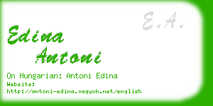 edina antoni business card